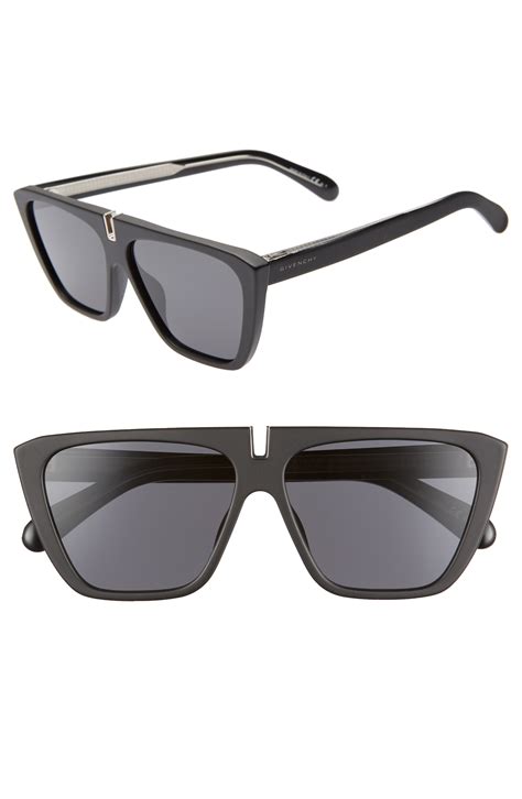 givenchy 58mm flat top sunglasses|givenchy 55mm oversized sunglasses.